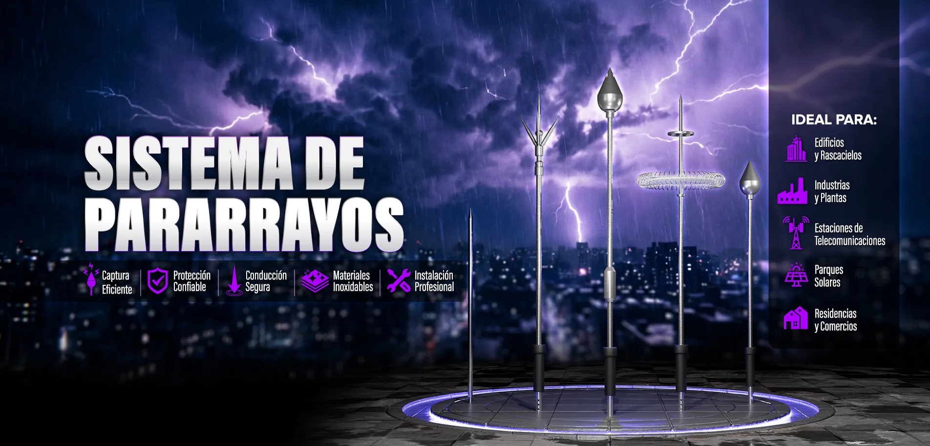Sistemas de pararrayos